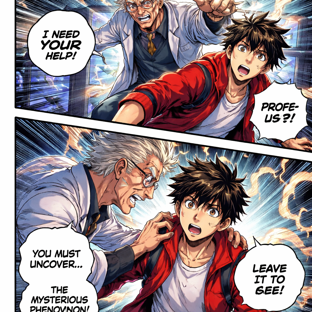 a boy is summoned by a famous researcher, and asks him to discover a mysterious phenomenon