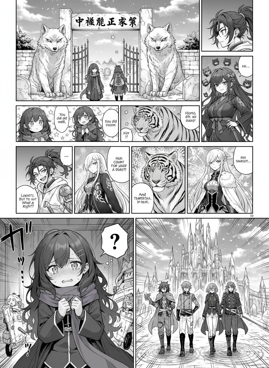 Setsuna returns Hikari to the Crimson Wolfs Cemetery. Akirame praises them. Setsuna recruits Hiroshi, the playful 4th Caravan, and his tiger Kage, and Tsaritsa, the icy 5th Caravan. Meanwhile, Hikari begins to doubt her loyalty. Haruto’s team approaches the Ice Castle, ready for battle.

Characters: Setsuna, Hikari, Akirame, Hiroshi (4th Caravan), Kage (tiger), Tsaritsa (5th Caravan), Haruto, Yukari, Hideki, Kiyomi