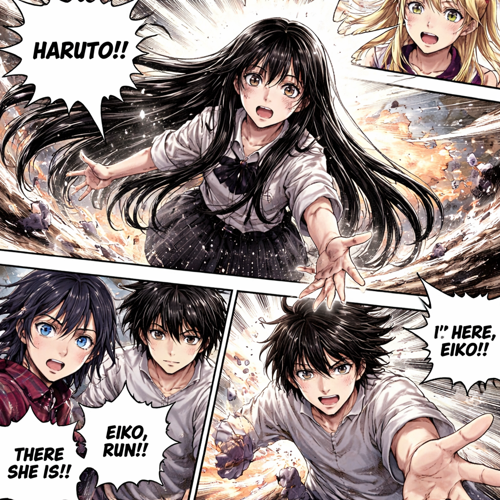 /quiet, introspective girl with a strong sense of loyalty. She’s often found in the school library, reading books to escape the chaos of her life.
Background: Eiko’s childhood friend, Haruto, moved away several years ago, and since then, she’s felt disconnected from the world. She made a promise to him on the day he left that they would meet again.