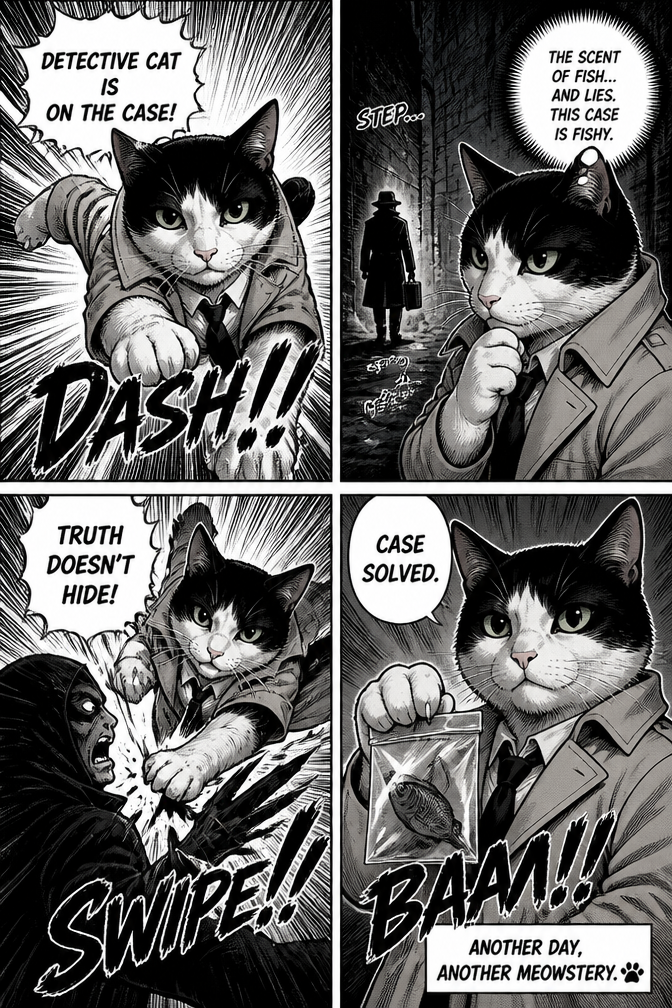 Detective cat
